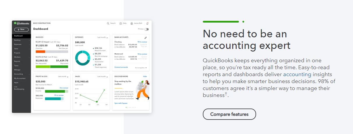 What is the Difference betweeb Quickbooks and Turbotax?